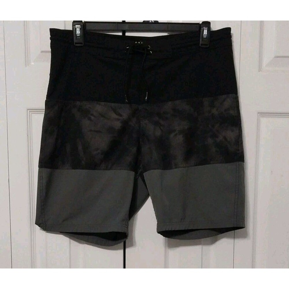 Old Navy Men's California Board Shorts Black Gray Beach Surf Size 36